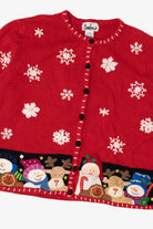 Vintage Red Ambra Santa Ugly Christmas Cardigan (1990s)