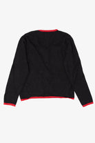 Vintage Black Heirloom Collectible Poinsettias Ugly Christmas Cardigan (2000s)
