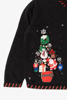 Vintage Black Tiara Santa Ugly Christmas Cardigan (2000s)