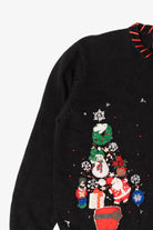 Vintage Black Tiara Santa Ugly Christmas Cardigan (2000s)
