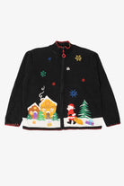Vintage Black Arriviste Santa Ugly Christmas Cardigan (1990s)