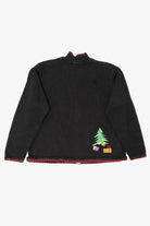 Vintage Black Arriviste Santa Ugly Christmas Cardigan (1990s)