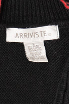 Vintage Black Arriviste Santa Ugly Christmas Cardigan (1990s)
