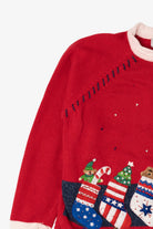 Vintage Red Heirloom Collectibles Stockings Ugly Christmas Cardigan (2000s)