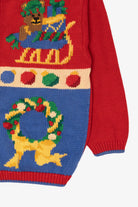 Vintage Red Alexandra Bartlett Presents Ugly Christmas Cardigan (1990s)