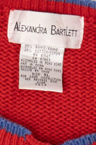 Vintage Red Alexandra Bartlett Presents Ugly Christmas Cardigan (1990s)