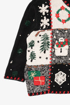 Vintage Black Hampshire Studio Ugly Christmas Cardigan (1990s)