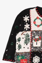 Vintage Black Hampshire Studio Ugly Christmas Cardigan (1990s)