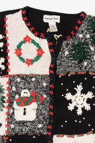 Vintage Black Hampshire Studio Ugly Christmas Cardigan (1990s)