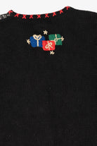 Vintage Black Hampshire Studio Ugly Christmas Cardigan (1990s)