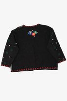 Vintage Black Hampshire Studio Ugly Christmas Cardigan (1990s)