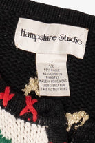 Vintage Black Hampshire Studio Ugly Christmas Cardigan (1990s)