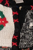Vintage Black Hampshire Studio Ugly Christmas Cardigan (1990s)