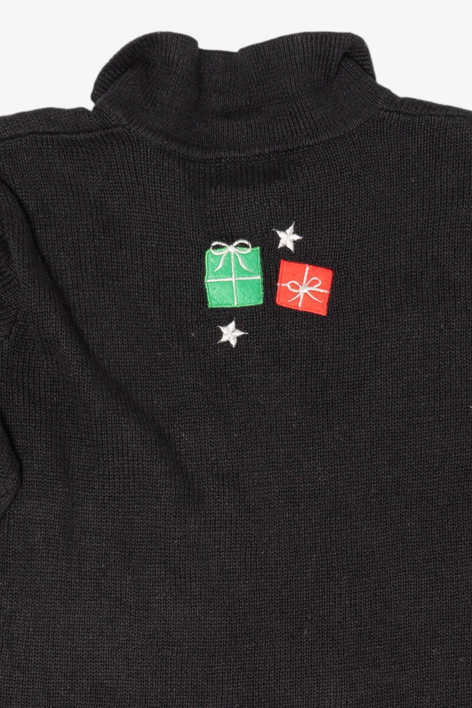 Vintage Black Designers Originals Studio Snowmen Ugly Christmas Cardigan (1990s)