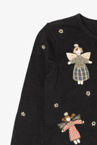 Vintage Black Cambridge Dry Goods Angels Ugly Christmas Cardigan (1990s)