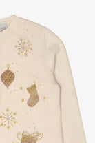 Vintage Ivory Croft & Barrow Stockings Ugly Christmas Cardigan (1990s)