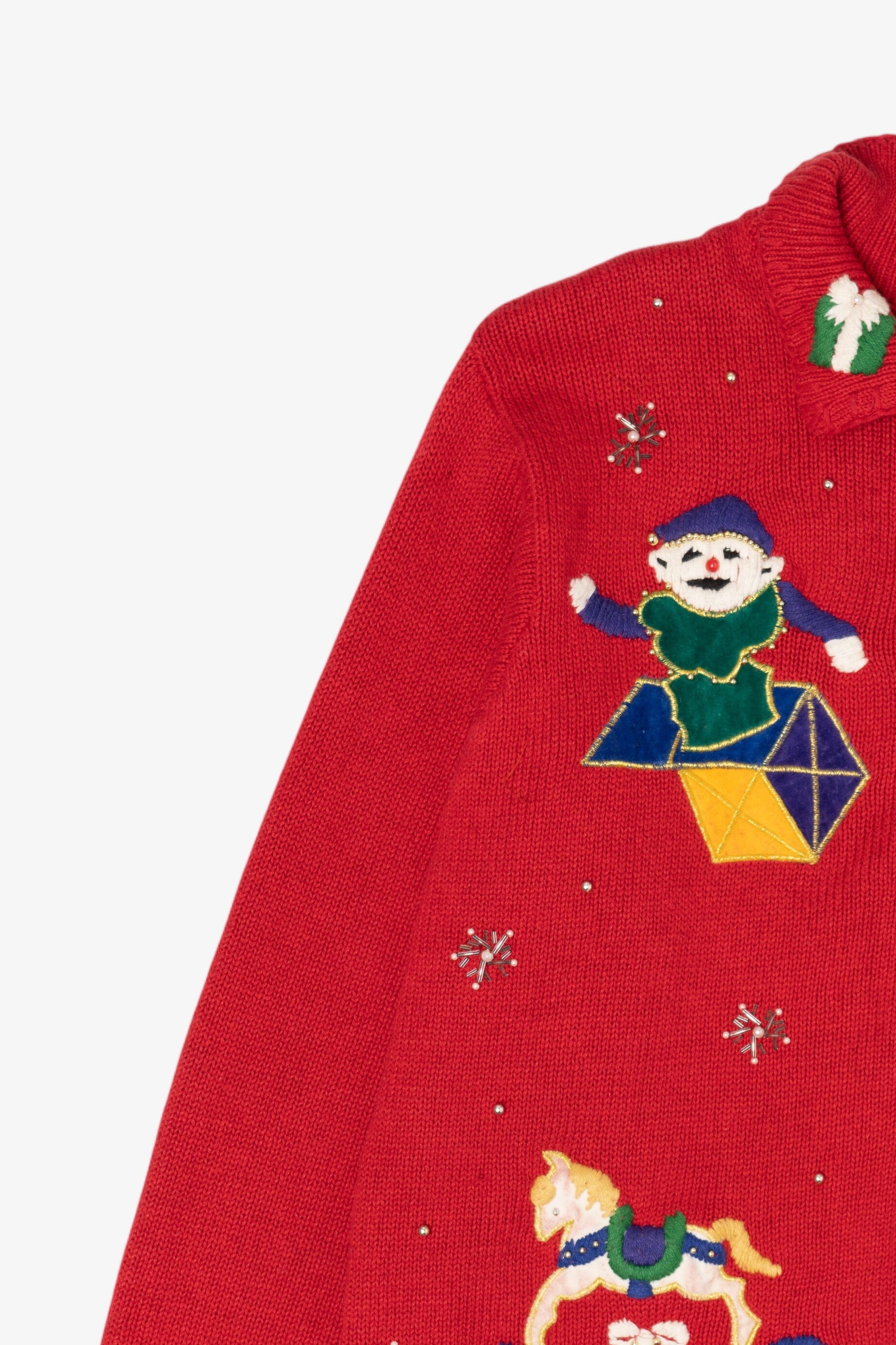Vintage Red Paul Harris Design Presents Ugly Christmas Cardigan (1990s)