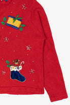 Vintage Red Paul Harris Design Presents Ugly Christmas Cardigan (1990s)