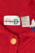 Vintage Red Paul Harris Design Presents Ugly Christmas Cardigan (1990s)