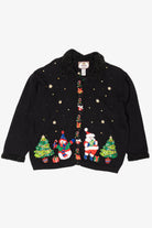 Vintage Black Tiara Ugly Christmas Cardigan (2000s)