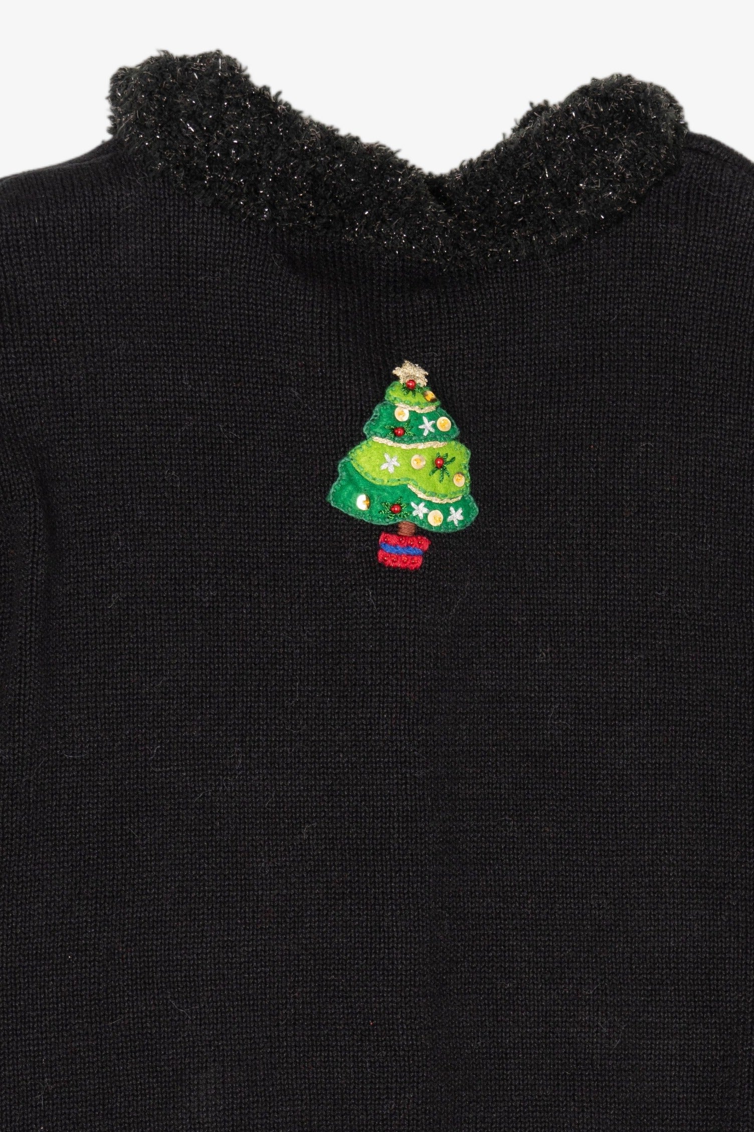 Vintage Black Tiara Ugly Christmas Cardigan (2000s)