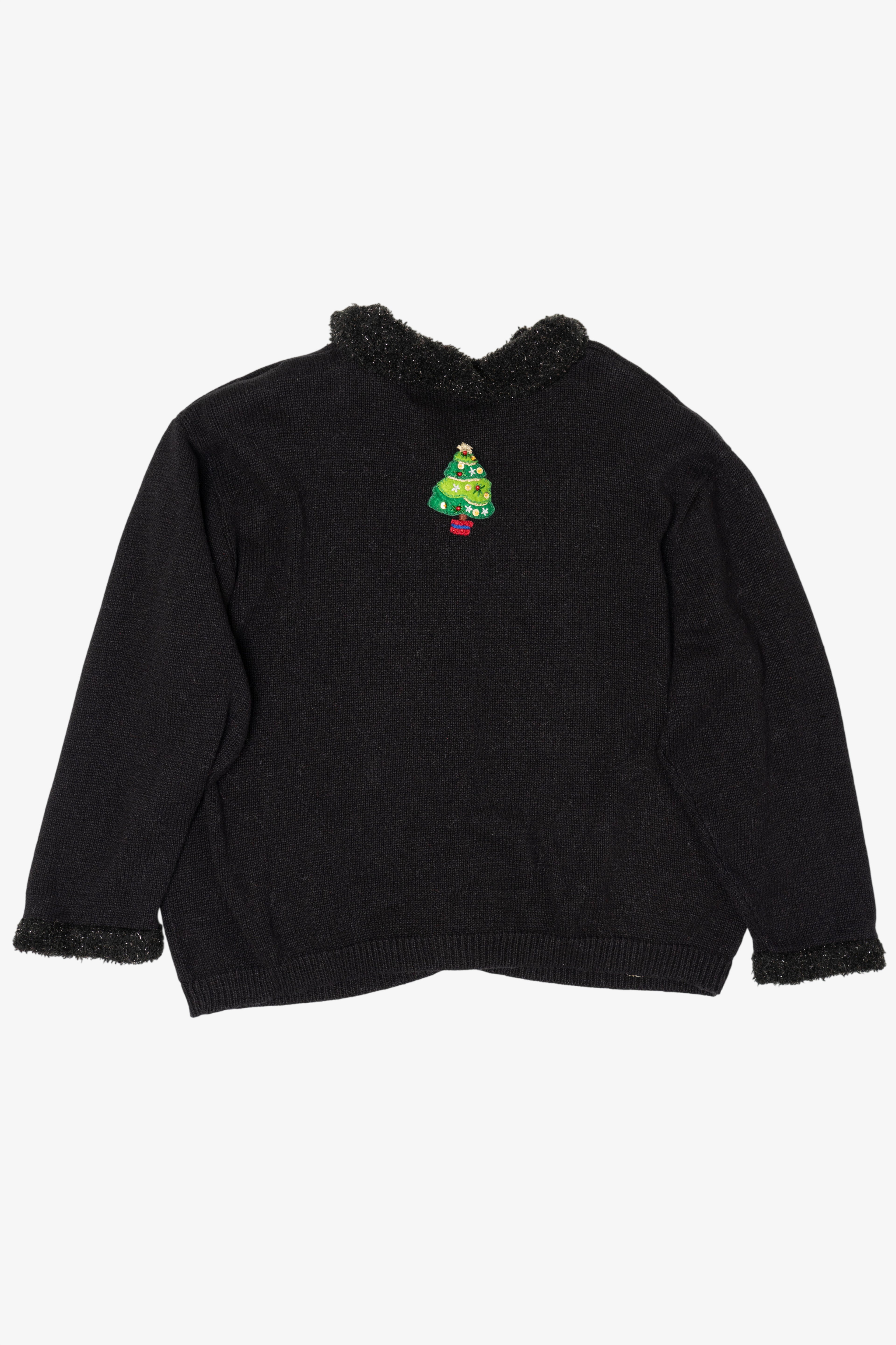 Vintage Black Tiara Ugly Christmas Cardigan (2000s)