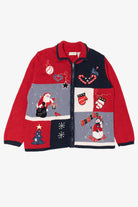 Vintage Red White Stag Ugly Christmas Cardigan (2000s)