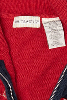 Vintage Red White Stag Ugly Christmas Cardigan (2000s)