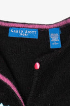 Vintage Black Karen Scott Presents Ugly Christmas Cardigan (2000s)