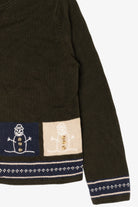 Vintage Hand Crocheted Christopher & Banks Snowmen Christmas Cardigan (2000s)