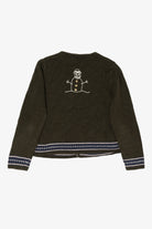 Vintage Hand Crocheted Christopher & Banks Snowmen Christmas Cardigan (2000s)