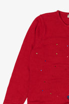 Vintage Red Tiara Snowmen Ugly Christmas Cardigan (2000s)