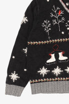 Black Holiday Lodge Ugly Christmas Cardigan (2010s)