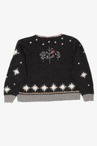 Black Holiday Lodge Ugly Christmas Cardigan (2010s)