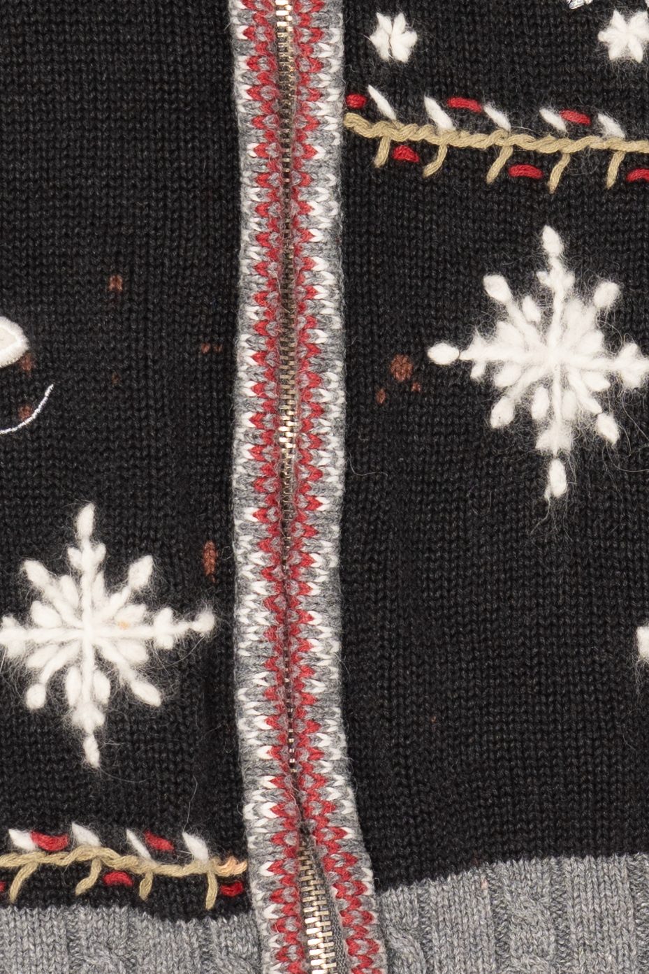 Black Holiday Lodge Ugly Christmas Cardigan (2010s)