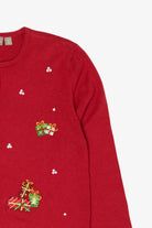 Vintage Red Lightweight Croft & Barrow Presents Ugly Christmas Cardigan (2000s)