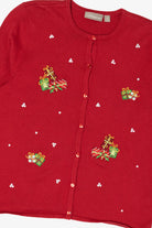 Vintage Red Lightweight Croft & Barrow Presents Ugly Christmas Cardigan (2000s)