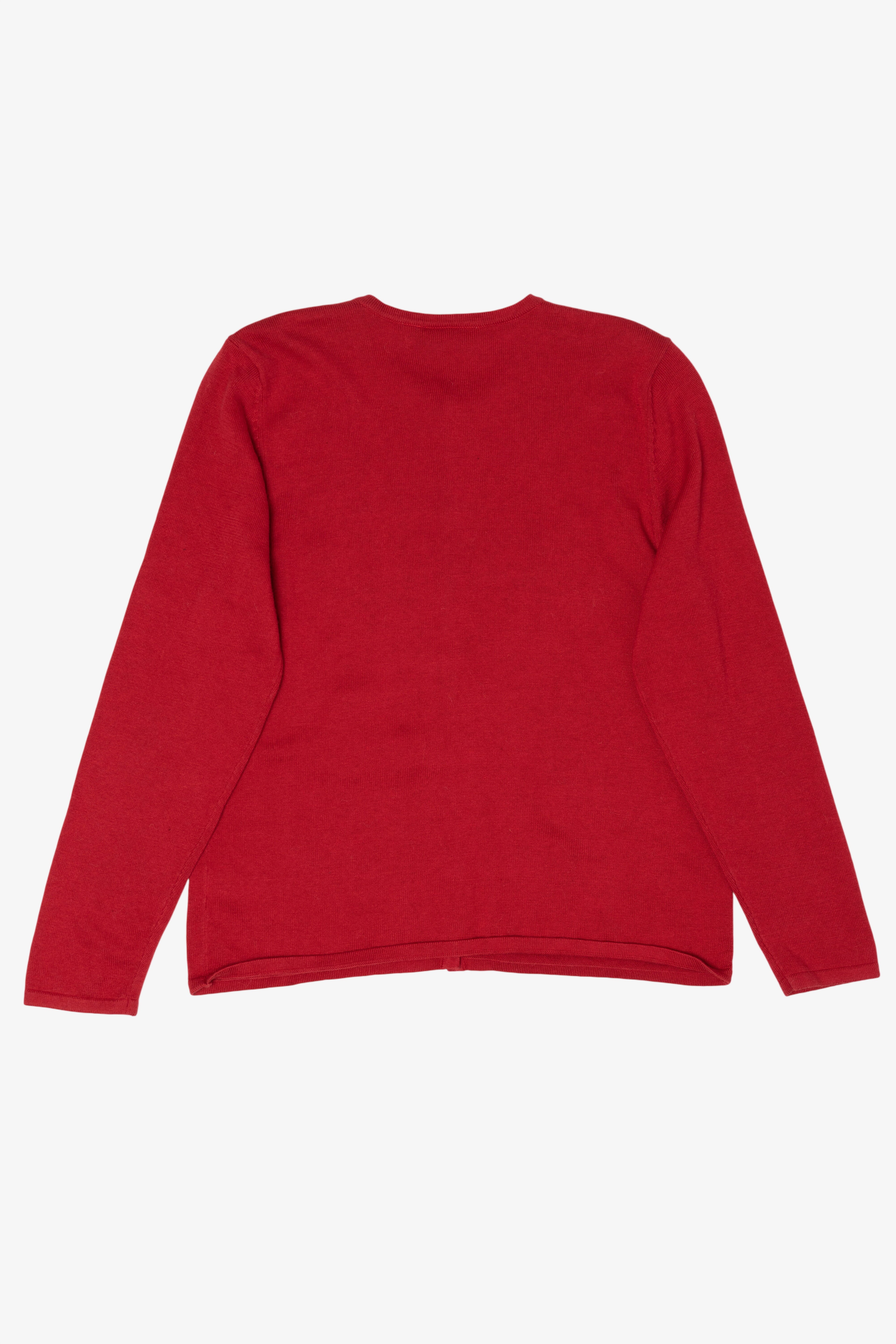 Vintage Red Lightweight Croft & Barrow Presents Ugly Christmas Cardigan (2000s)