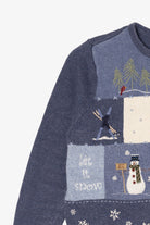 Vintage Blue Croft & Barrow Snowmen Ugly Christmas Cardigan (2000s)