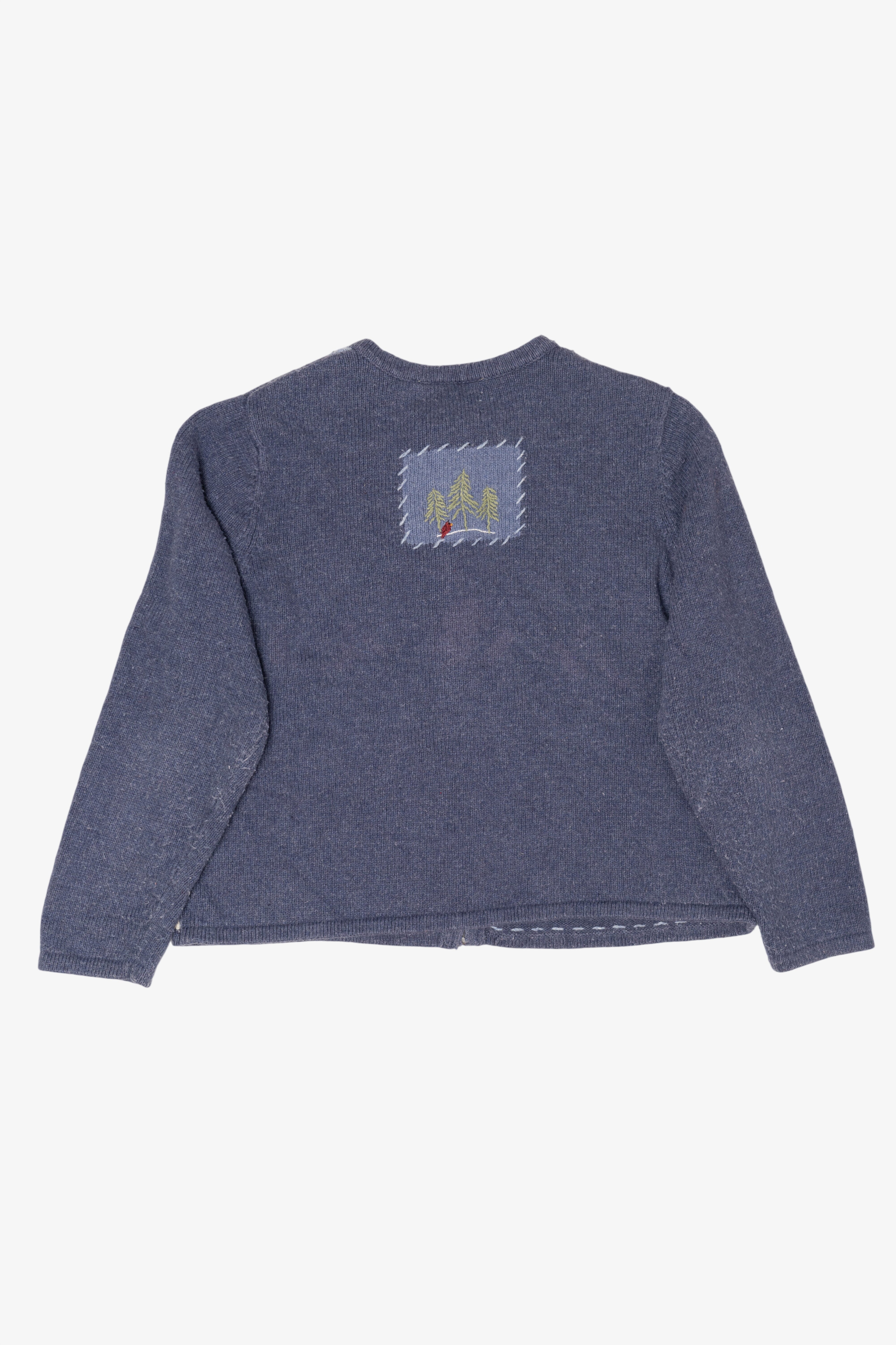 Vintage Blue Croft & Barrow Snowmen Ugly Christmas Cardigan (2000s)