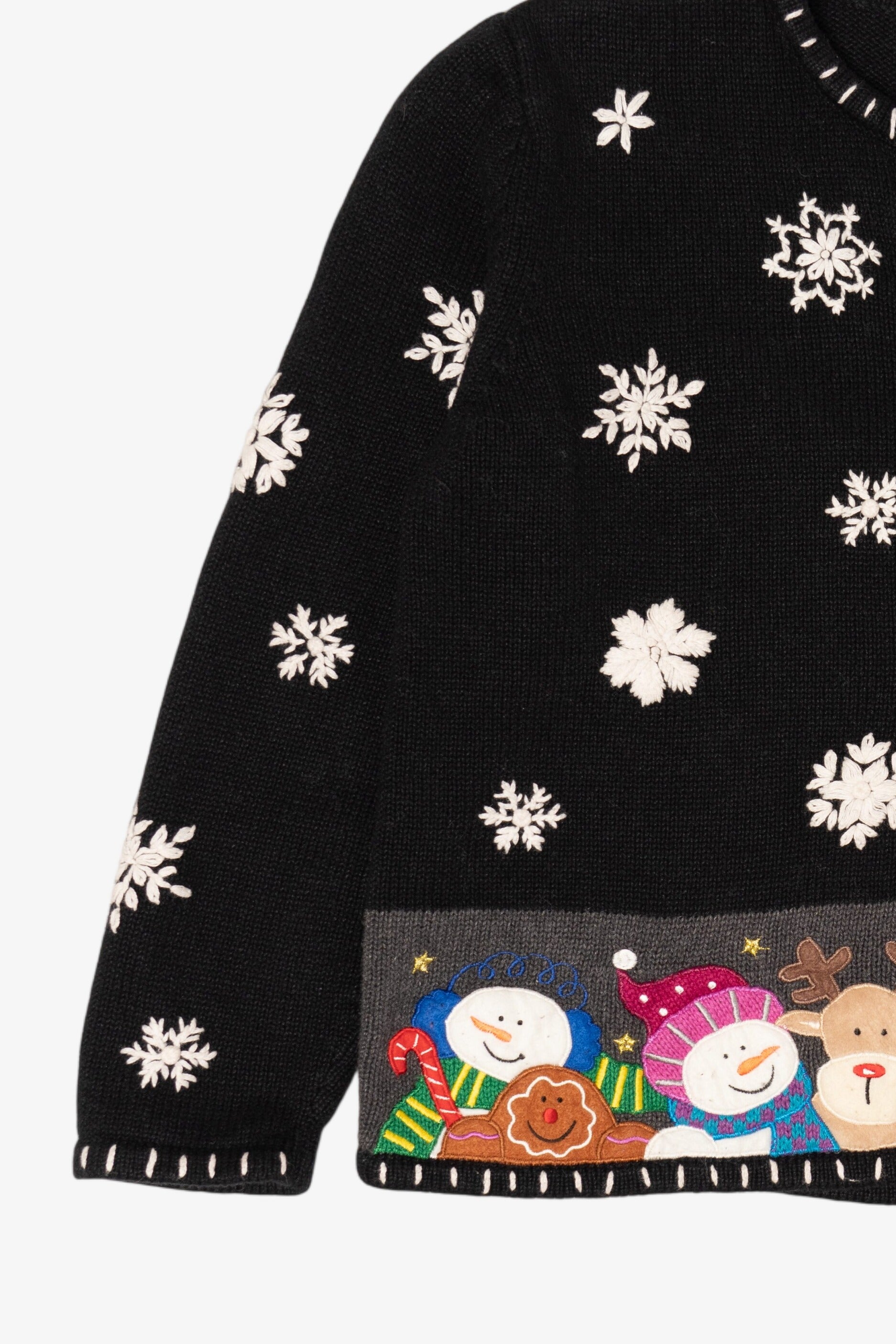 Vintage Black Designers Originals Studio Santa Christmas Cardigan (2000s)