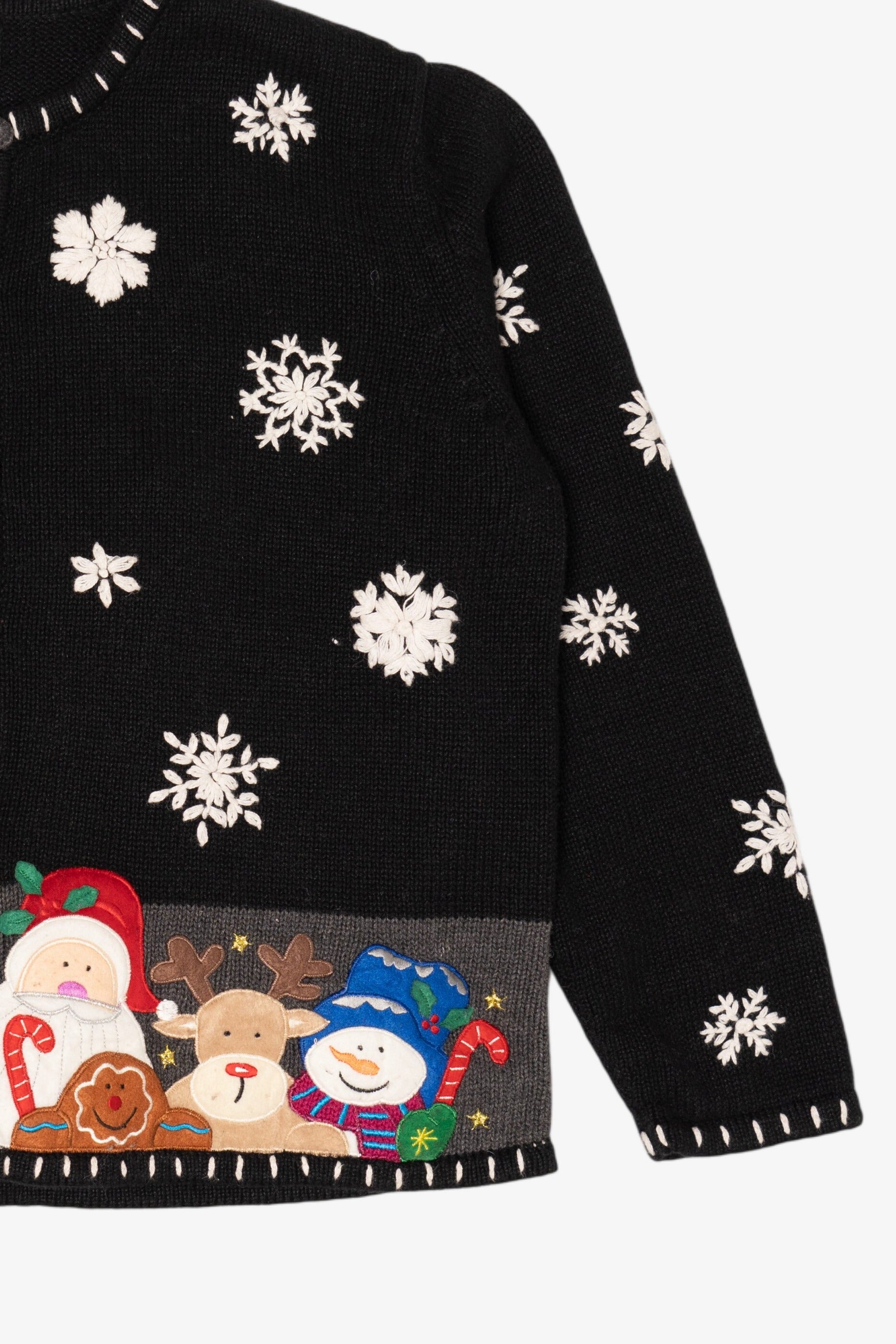 Vintage Black Designers Originals Studio Santa Christmas Cardigan (2000s)