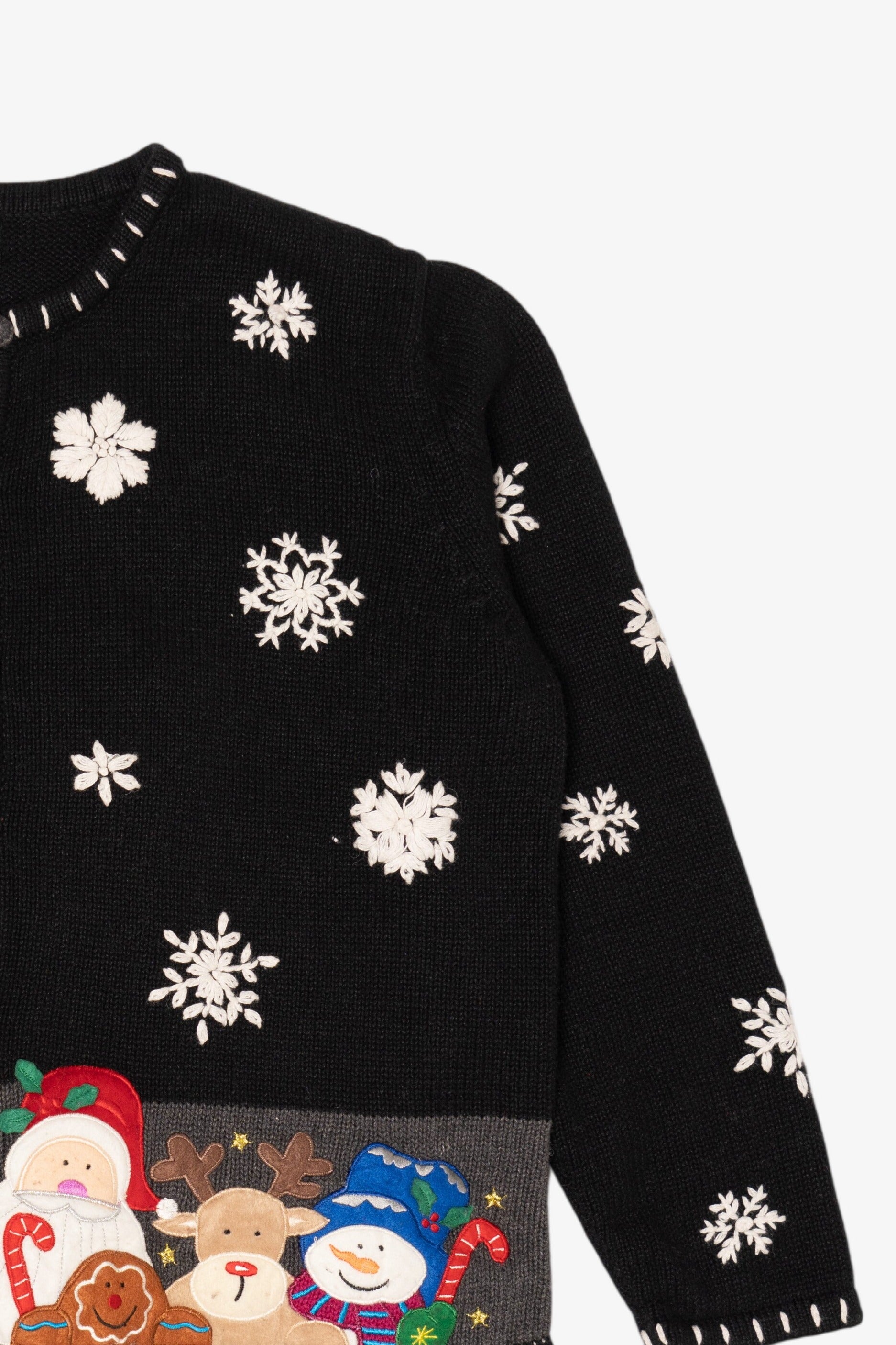 Vintage Black Designers Originals Studio Santa Christmas Cardigan (2000s)