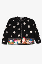Vintage Black Designers Originals Studio Santa Christmas Cardigan (2000s)