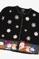 Vintage Black Designers Originals Studio Santa Christmas Cardigan (2000s)