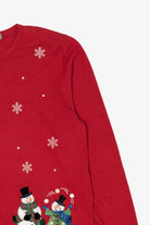 Vintage Lightweight Red Croft & Barrow Snowmen Ugly Christmas Cardigan (2000s)