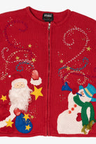 Vintage Red Designers Originals Studio Santa Ugly Christmas Cardigan (2000s)