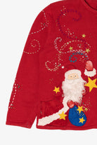 Vintage Red Designers Originals Studio Santa Ugly Christmas Cardigan (2000s)