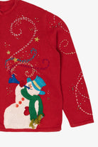 Vintage Red Designers Originals Studio Santa Ugly Christmas Cardigan (2000s)