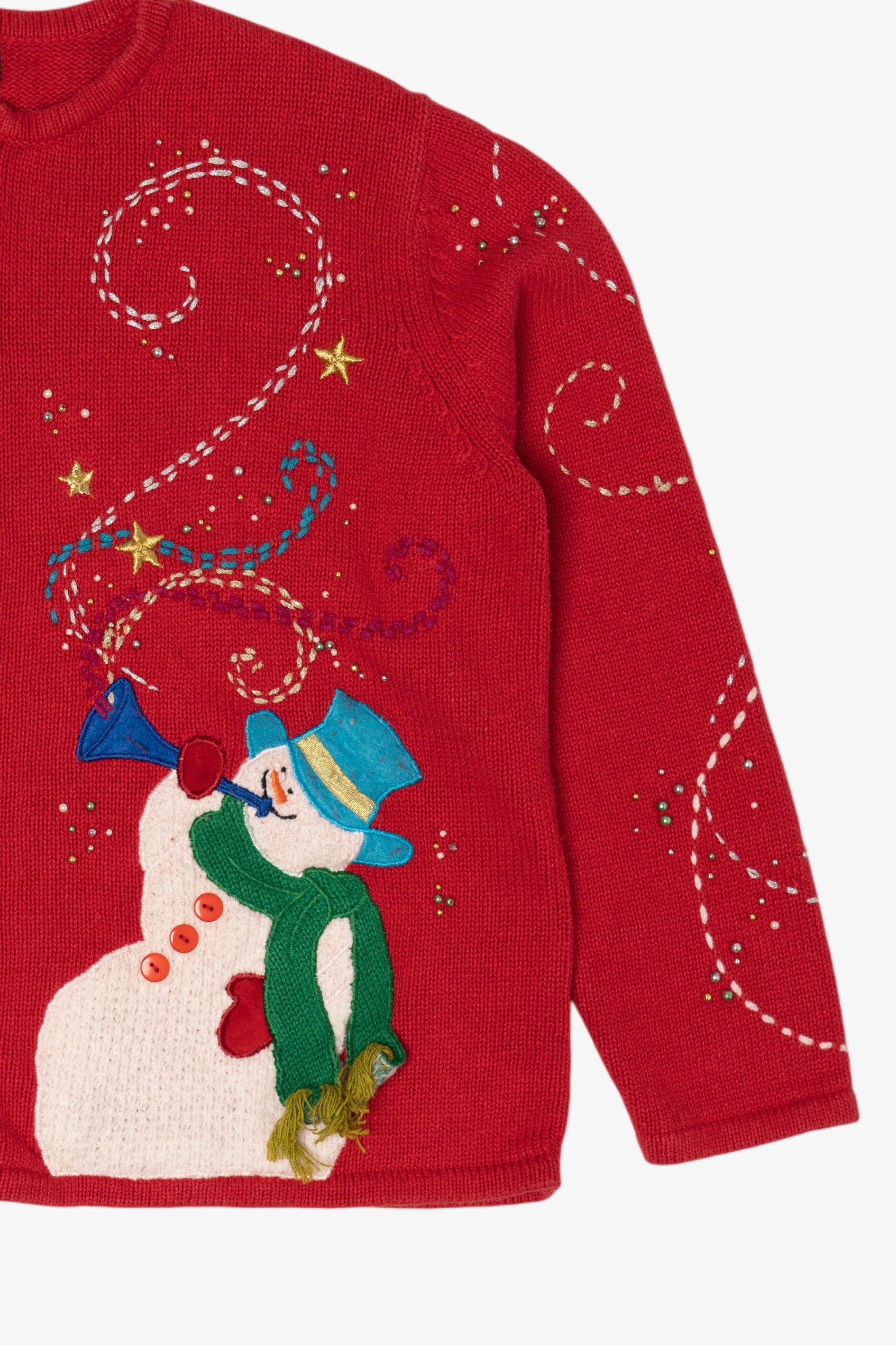 Vintage Red Designers Originals Studio Santa Ugly Christmas Cardigan (2000s)
